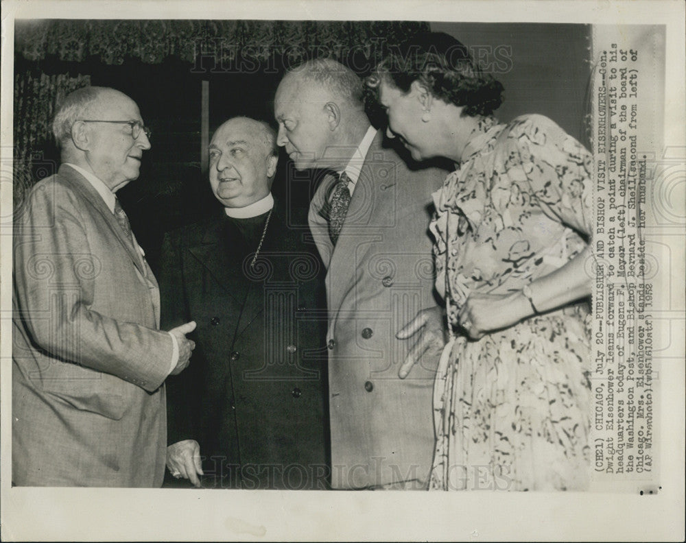 1952 Press Photo Gen. Dwight Eisenhower visit - Historic Images