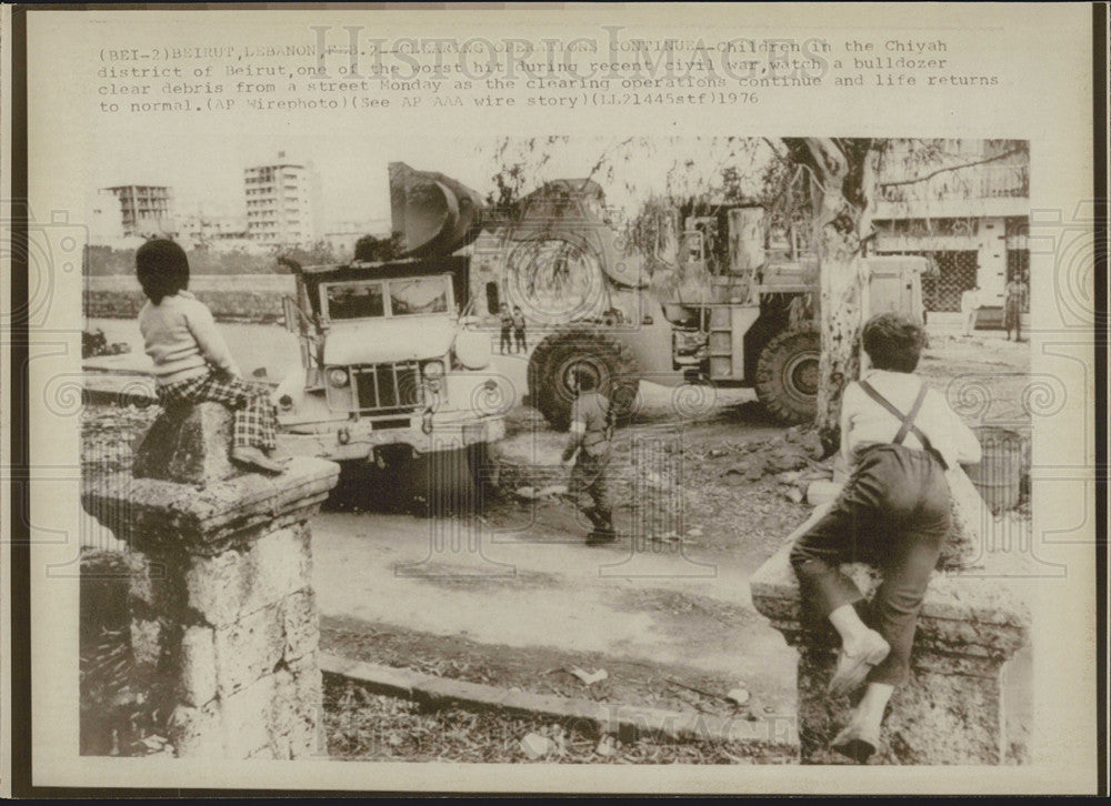 1976 Press Photo Lebanon Refugees - Historic Images