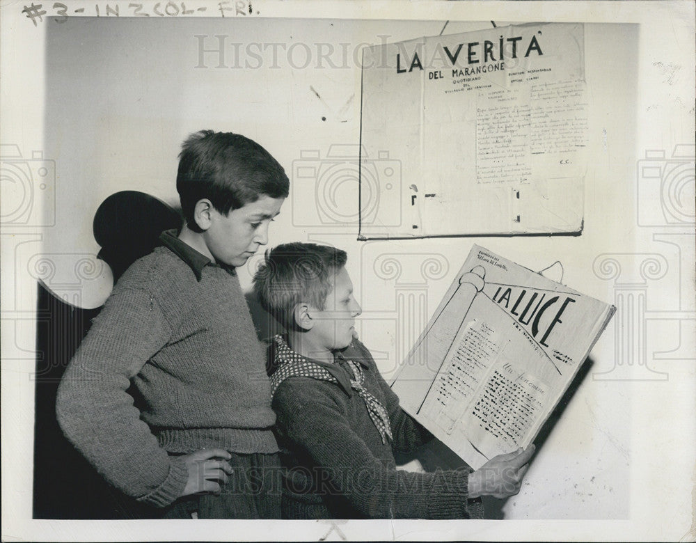 1946 Press Photo &#39;Boys&#39; Town&#39; In Italy - Historic Images