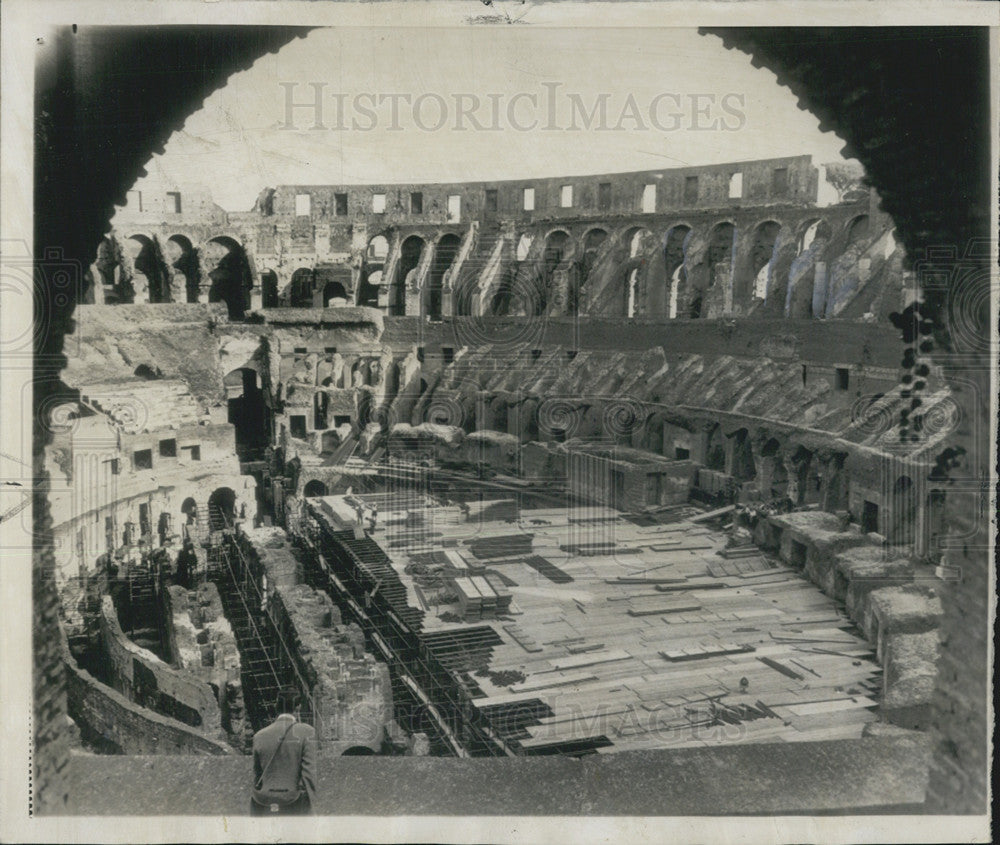 1951 Press Photo Rome&#39;s Colosseum Preparing for Verdi Bellini Donizatti Concerts - Historic Images