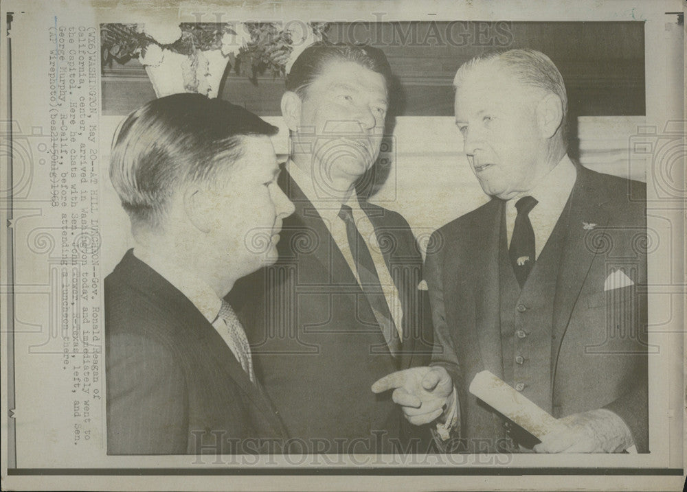 1968 Press Photo Governor Ronald Reagan California Washington Sen. George Murphy - Historic Images