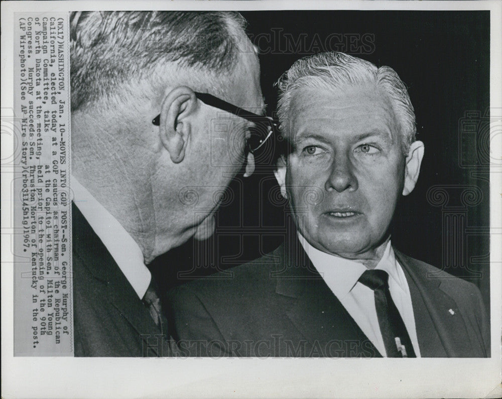 1967 Press Photo George Murphy Elected Chairman GOP Campaign Commitee - Historic Images