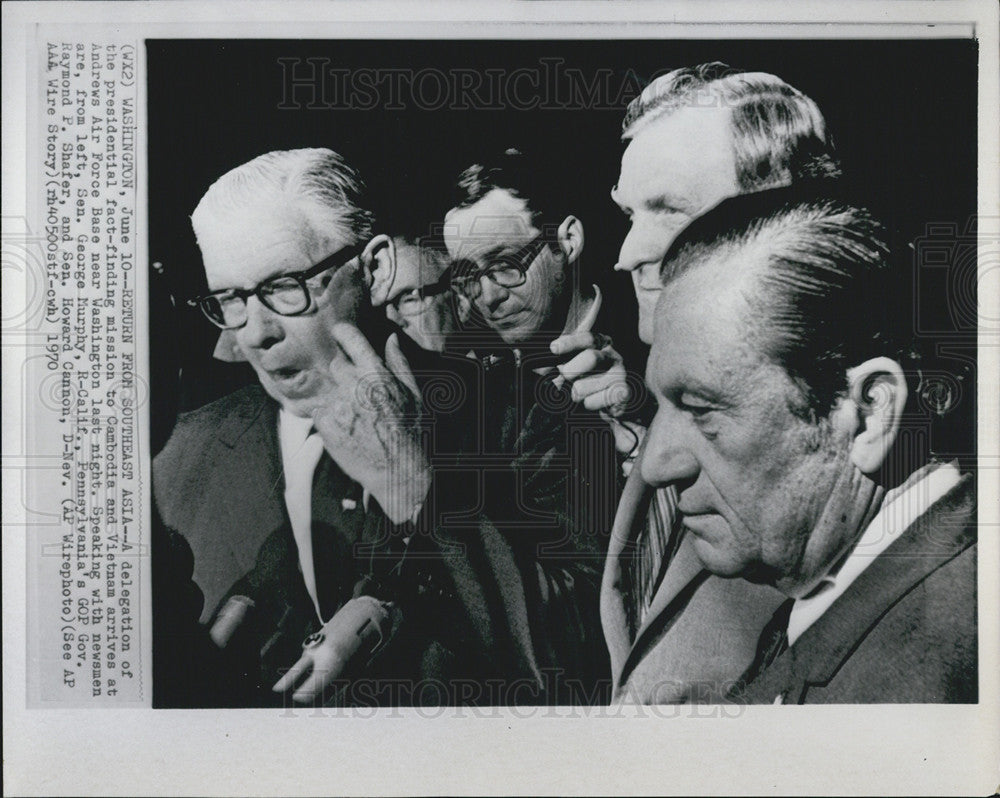 1970 Press Photo George Murphy, Raymond Shafer, Howard Cannon Government Reps. - Historic Images