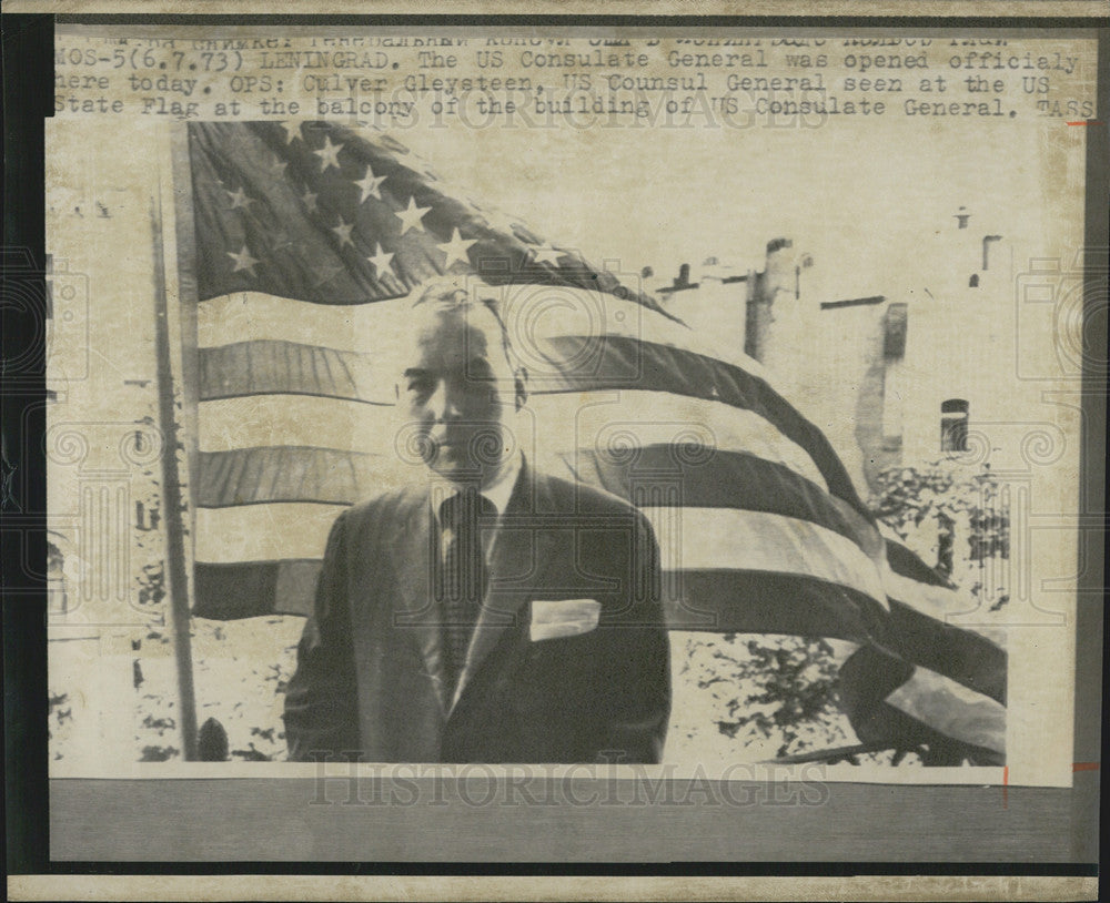 1973 Press Photo Culver Gleysteen U.S. consul general Leningrad U.S. consulate - Historic Images