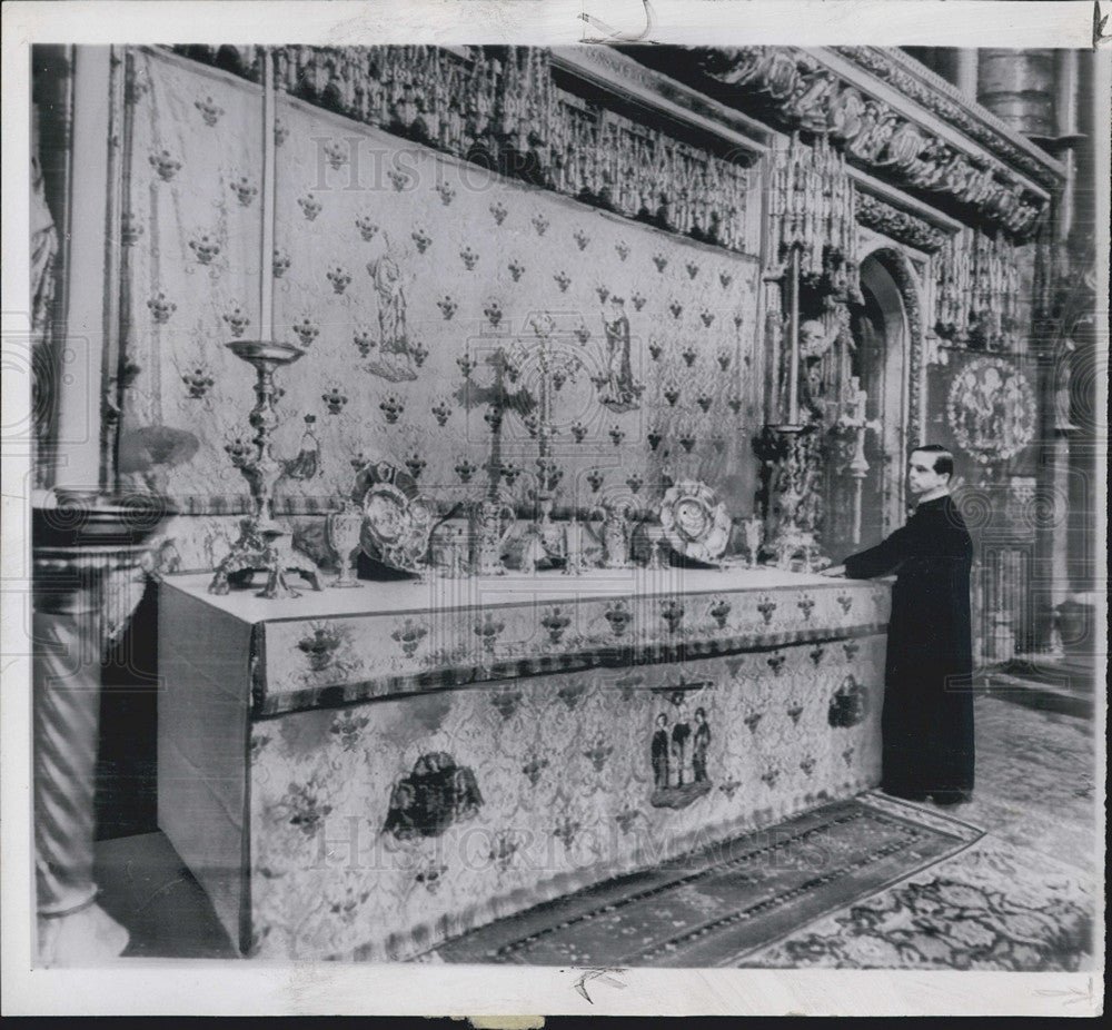 1960 Press Photo Altar For Royal Wedding In London&#39;s Westminster Abbey - Historic Images