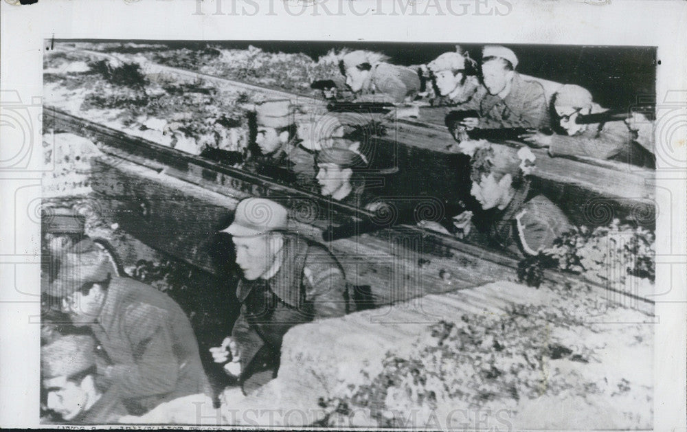 1955 Press Photo Troops Loyal To President Peron Take Position For Rebels - Historic Images