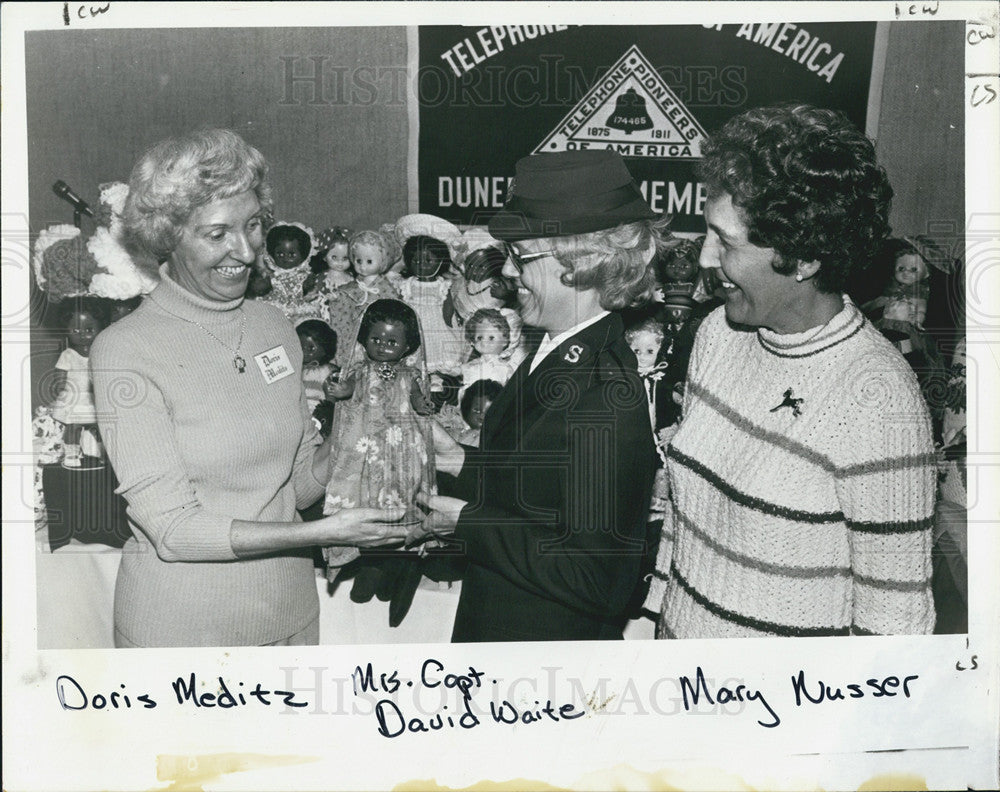 1979 Press Photo Doris Meditz, Mrs. David Waite and Mary Nusser - Historic Images