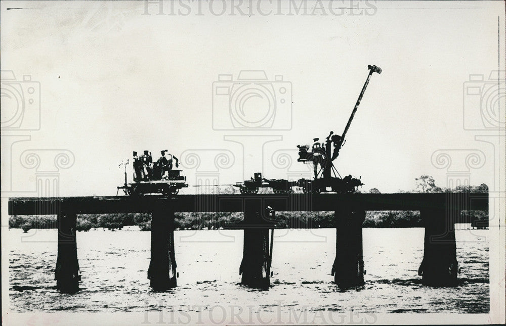 1972 Press Photo Construction on king bayou by Bay Pines. - Historic Images