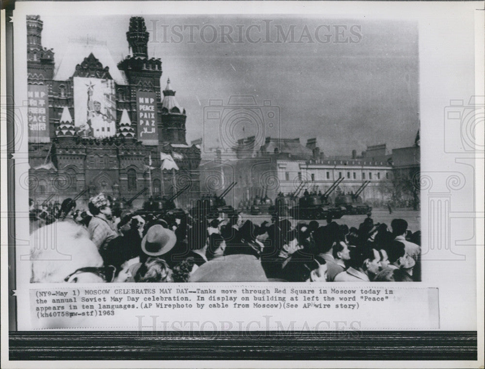 1963 Press Photo Red Square Moscow Soviet May Day - Historic Images