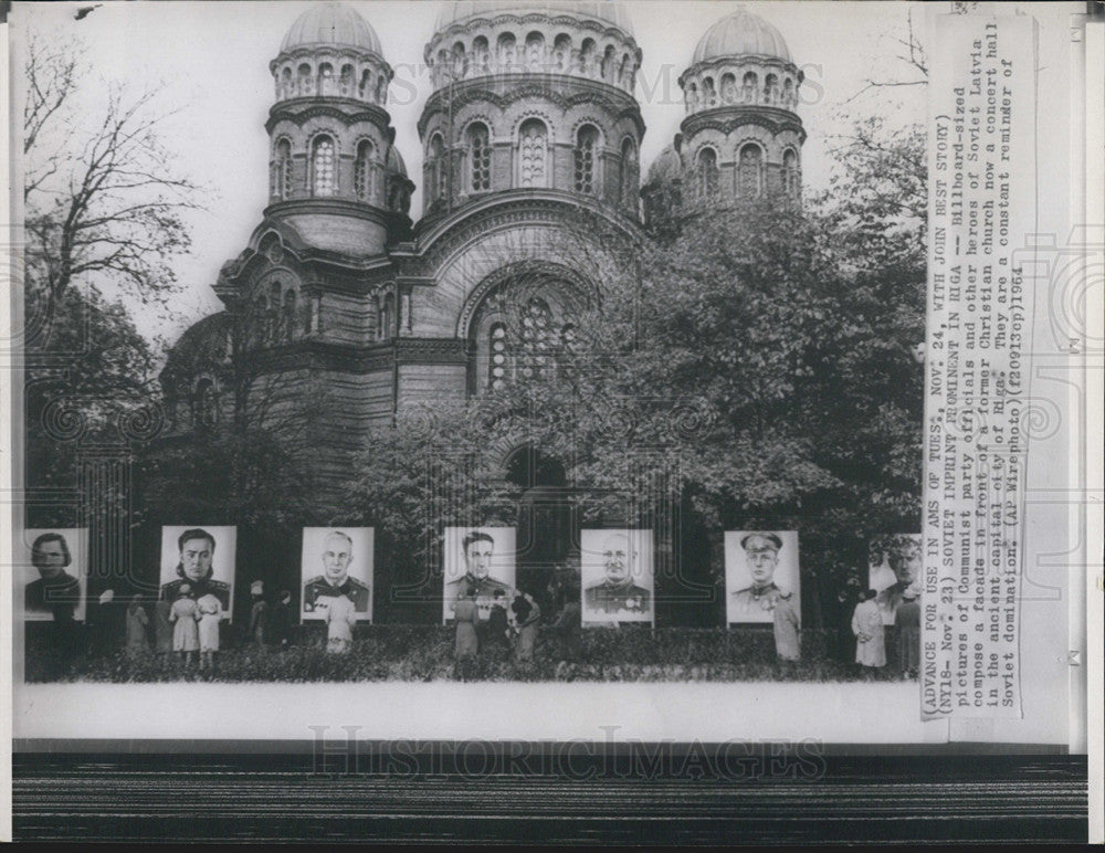 1964 Press Photo Communist Party Leaders Latvia Riga - Historic Images