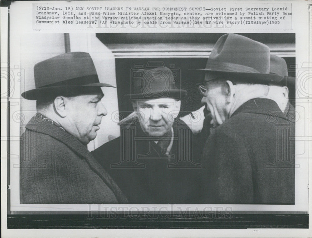 1965 Press Photo Soviet First Secretary Leonid Brezshnev USSR Prime Minister - Historic Images