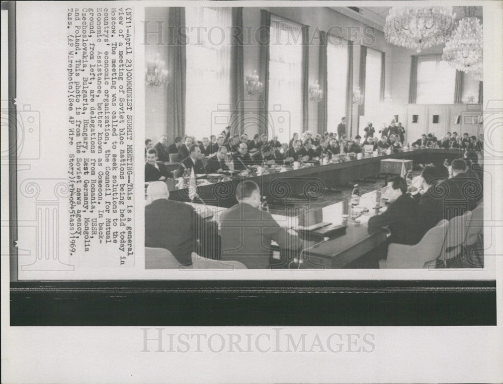 1969 Press Photo Communist Soviet Meeting in Moscow - Historic Images