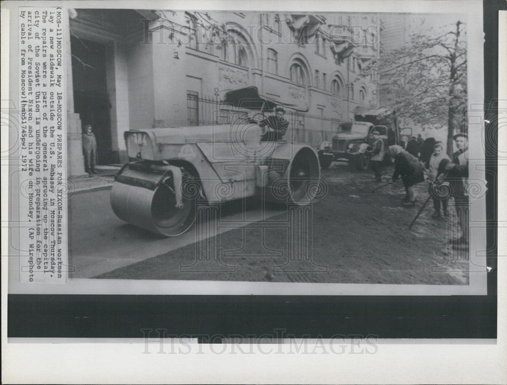 1972 Press Photo Moscow Prepares  for President Nixon. - Historic Images