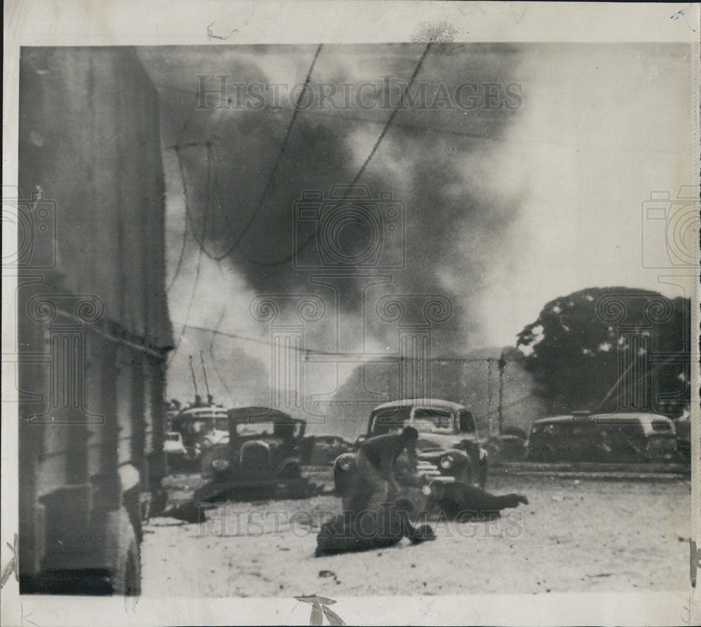 1955 Press Photo bombardment government house Buenos Aires Argentina - Historic Images