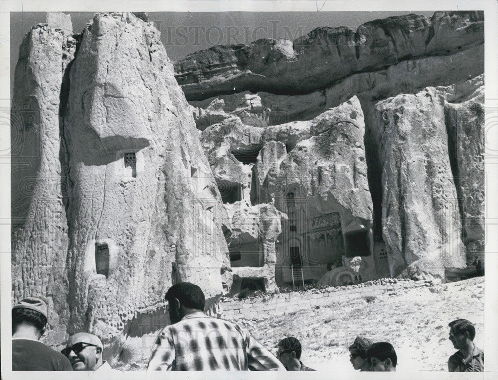 1965 Press Photo Goreme Turkey Chavushin Church Volcanic Rock - Historic Images