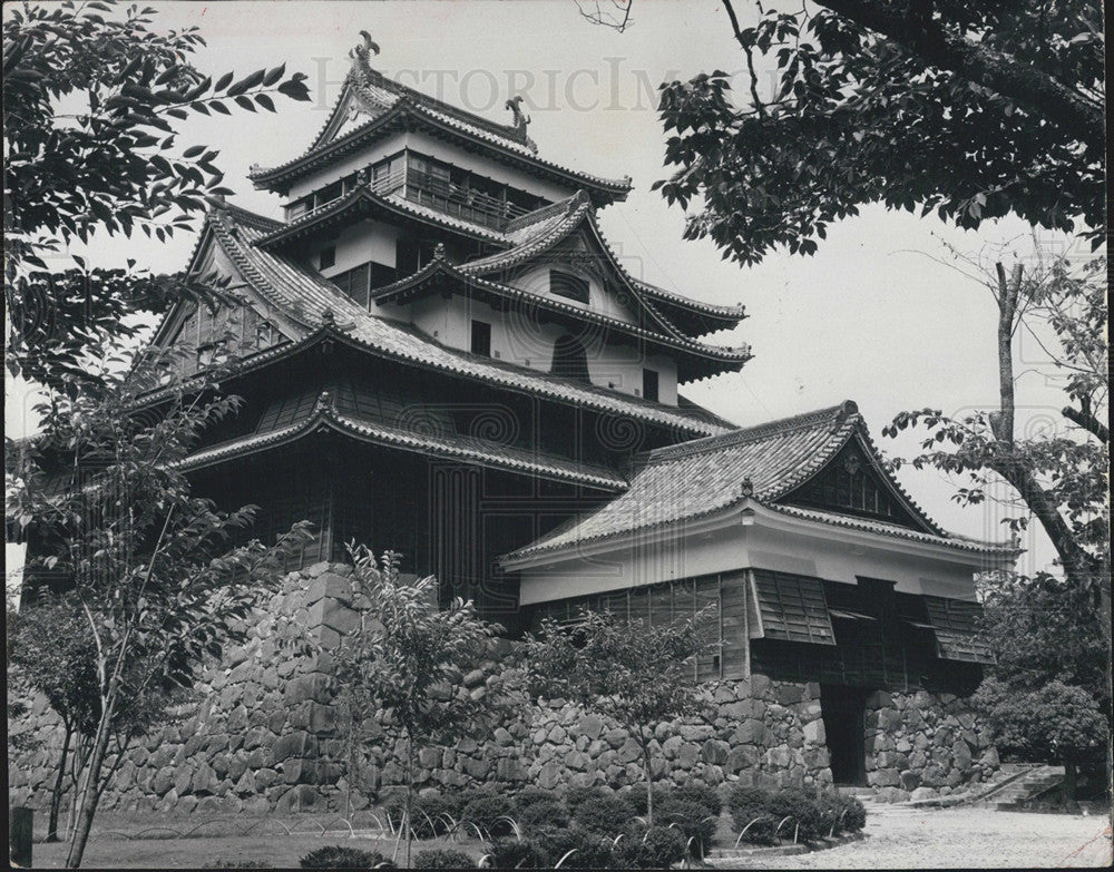 1970 Press Photo Japan 15th century Matsue Castle Japan Sea - Historic Images