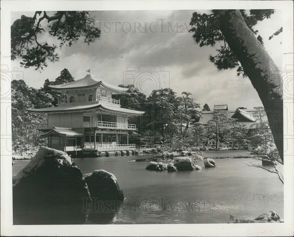 Press Photo Replica of Japan&#39;s World Famed Golden Pavilion - Historic Images