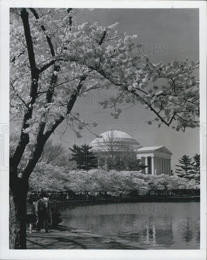 1986 Press Photo Capitol Jefferson Memorial Tidal Basin - Historic Images