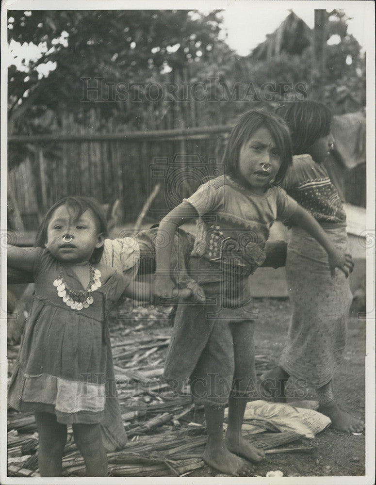 Press Photo San Blas Indian Children Of Panama - Historic Images