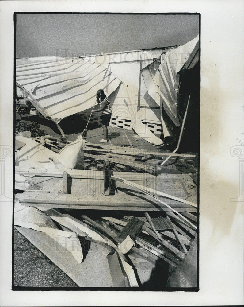 1973 Press Photo East Bay Oaks Trailer Destroyed By Tornado - Historic Images