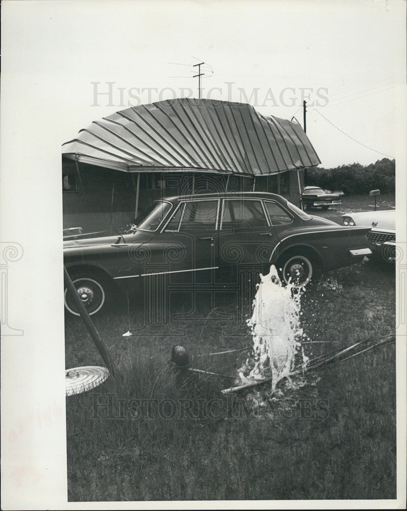 1966 Press Photo Water Main Gator Lake Trailer Park Tornado Damage - Historic Images