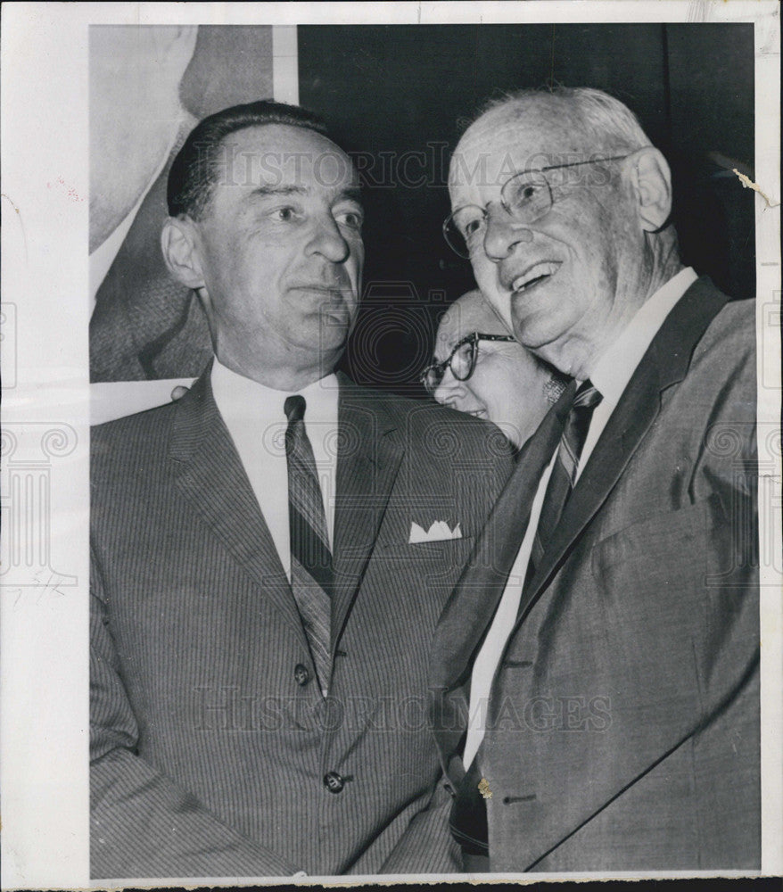 1964 Press Photo Rep William Miller Republican Candidate w Former Gov Alf Landon - Historic Images