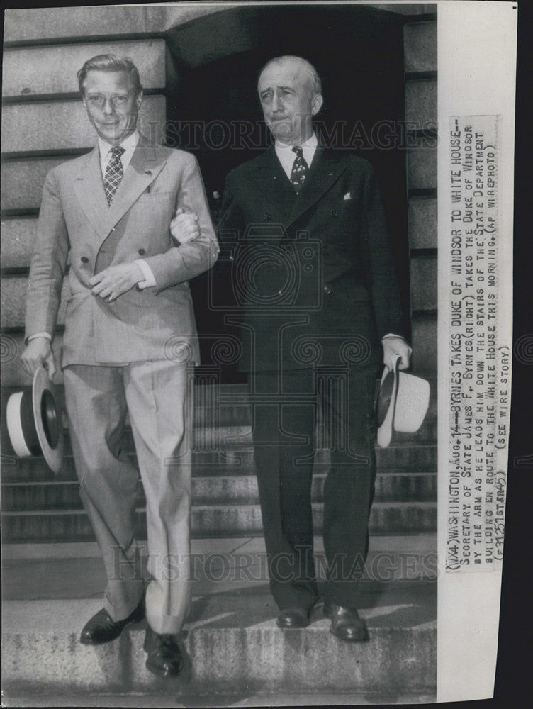 1945 Press Photo Secretary of State James F. Byrnes and the Duke of Windsor - Historic Images