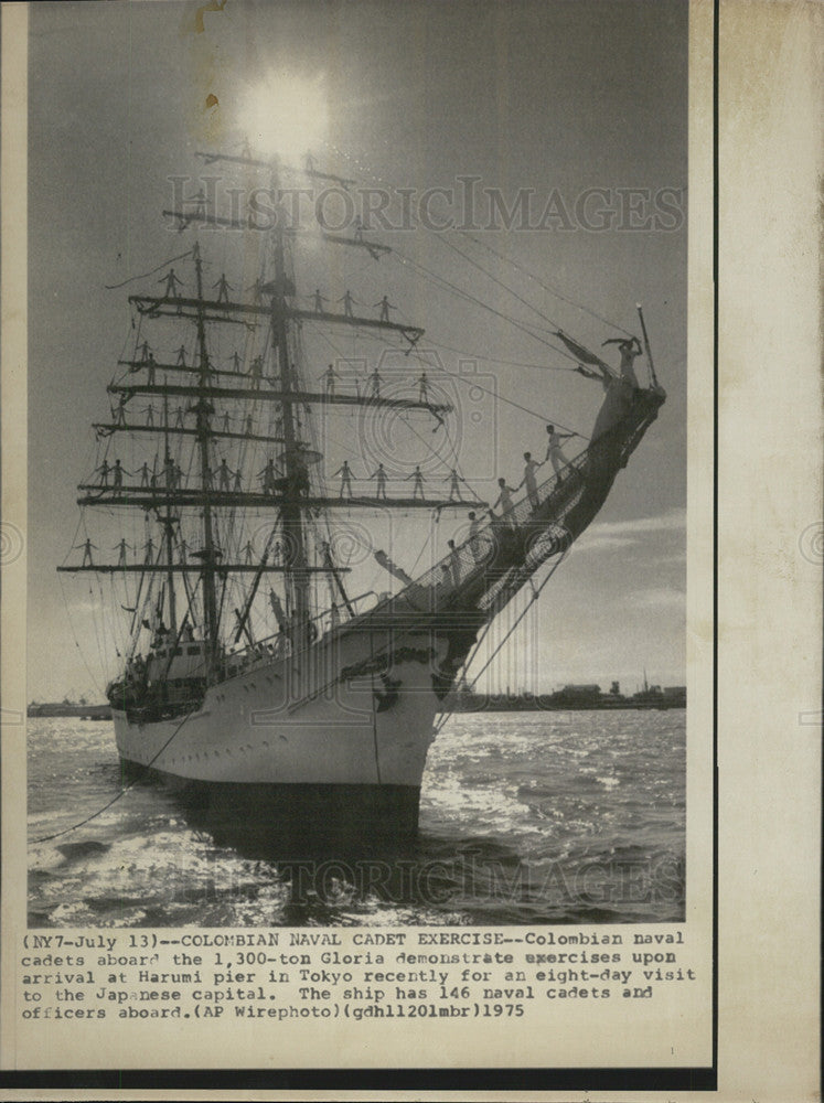 1975 Press Photo Colombian Ship Gloria - Historic Images