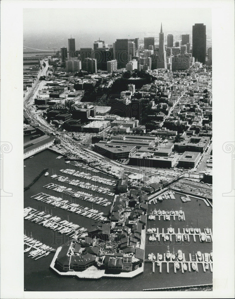 1934 Press Photo An aerial view of San Francisco&#39;s Pier 39. - Historic Images
