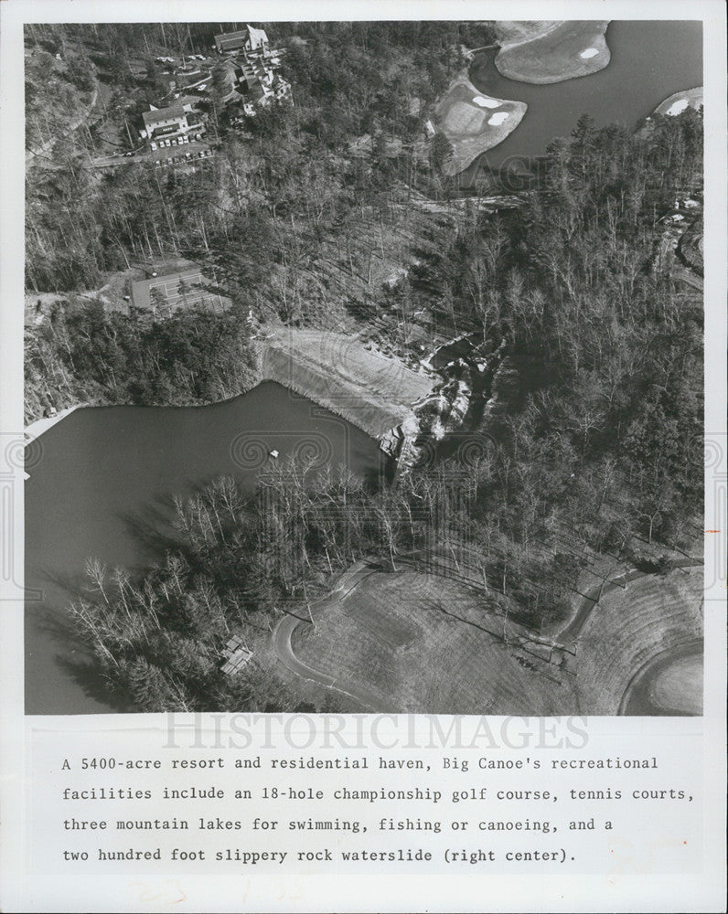 1976 Press Photo Aerial view of Big Canoe Resort in Georgia - Historic Images