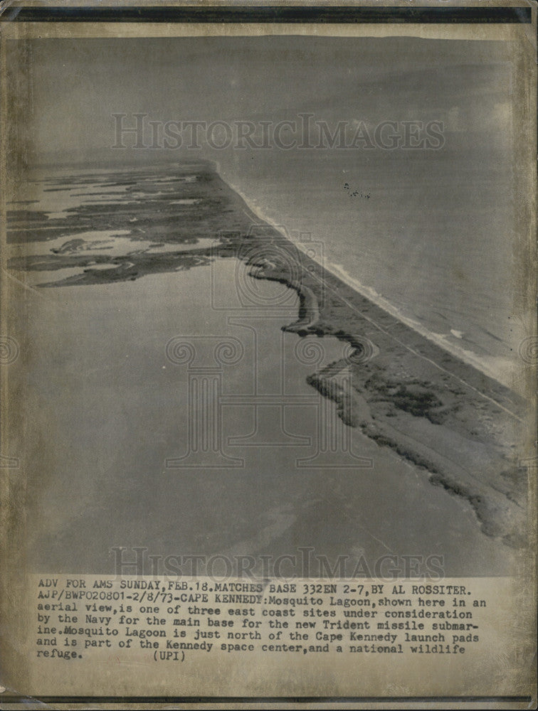 Press Photo of Mosquito Lagoon north of Cape Kennedy, part of space center - Historic Images