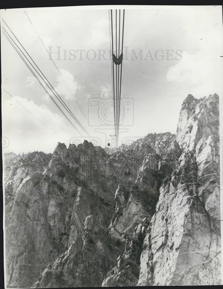 1963 Press Photo of the Palm Springs Aerial Tramway in San Jacinto State Park CA - Historic Images