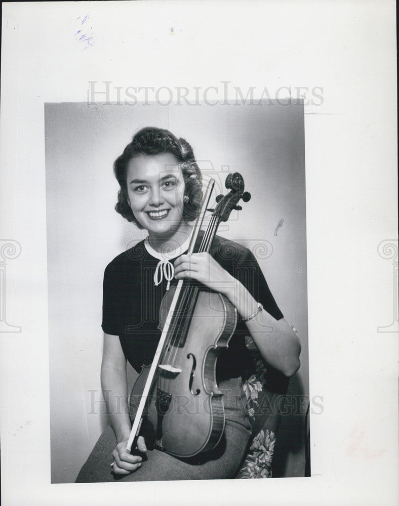 1954 Press Photo Sally Ann Trembly, Denver Symphony. - Historic Images