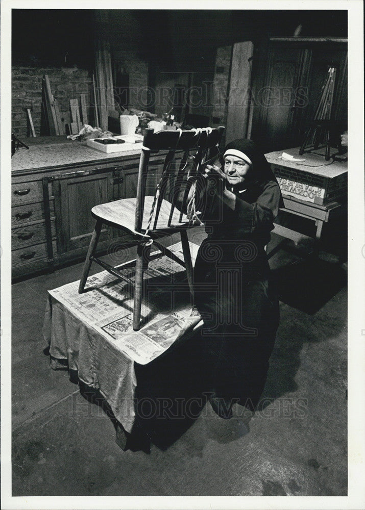 1980 Press Photo Sister Benigna, St. Scholastica School. - Historic Images