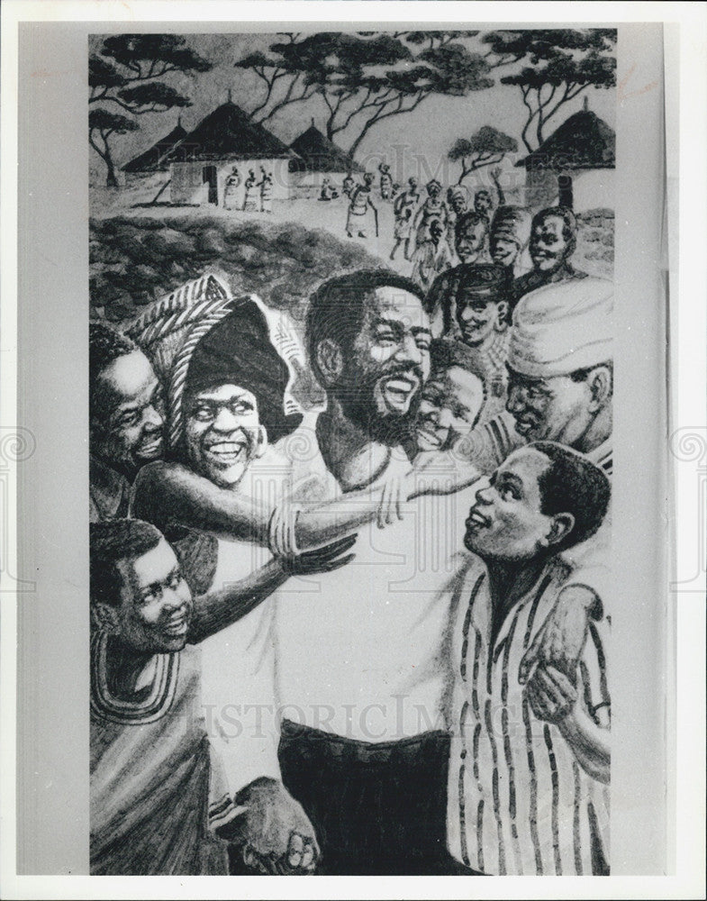 1993 Press Photo Artist Wil Clay Illustration From Margaret Sacks&#39; Themba - Historic Images