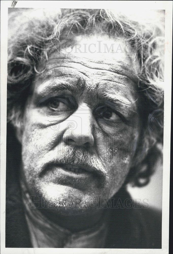 1980 Press Photo Actor Rick Cluchel In Krapp&#39;s Last Tape At Goodman Theater - Historic Images