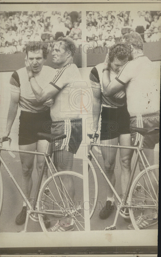 1976 Press Photo Peter Varthof after winning the gold medal in West Germany - Historic Images