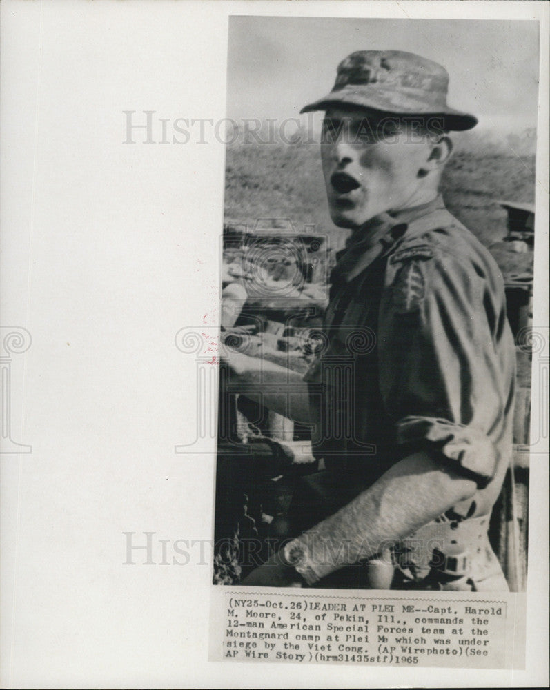 1965 Press Photo Captain Harold M. Moore Commands American Special Forces Team - Historic Images