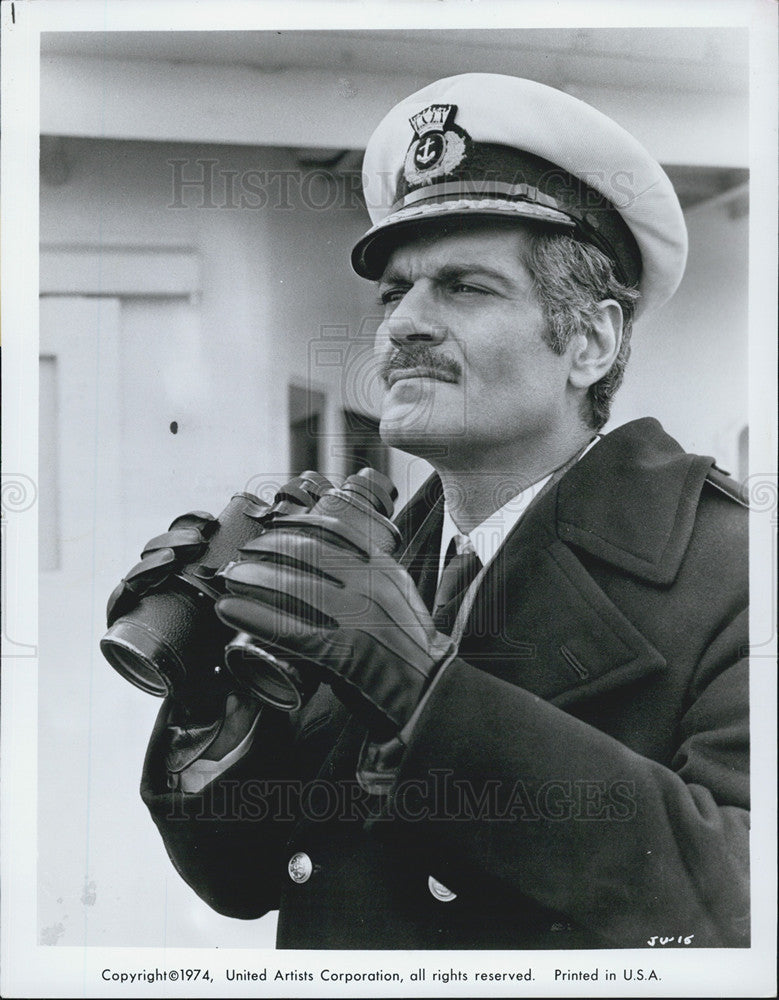 1974 Press Photo Omar Sharif Egyptian Actor in &quot;Juggernaut&quot; - Historic Images