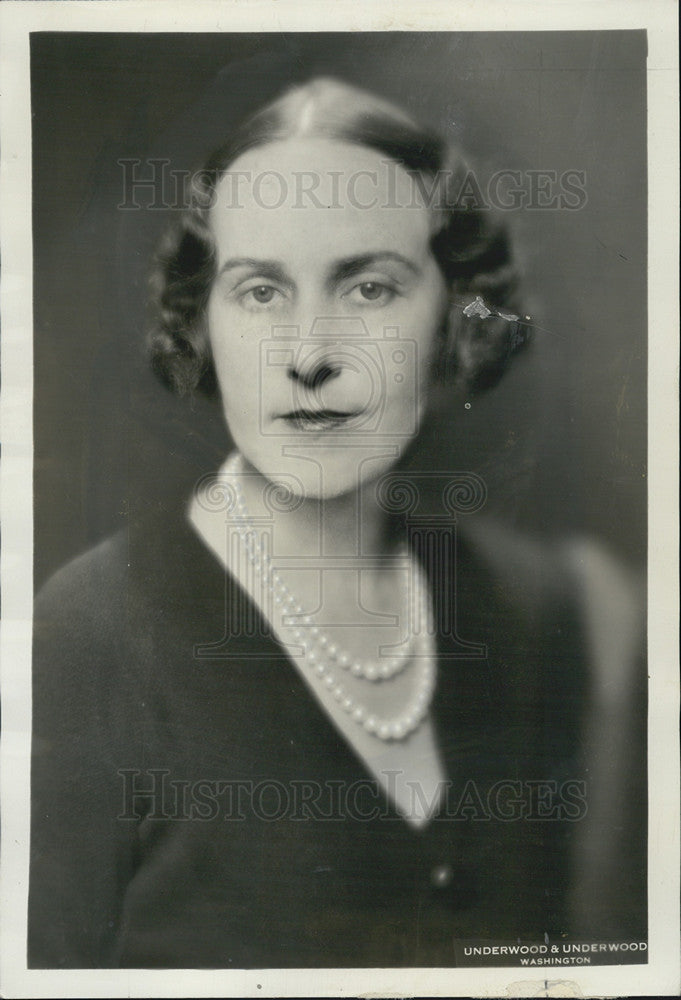 1932 Press Photo Mrs. Ogden Mills Wife Secretary Treasury United States - Historic Images