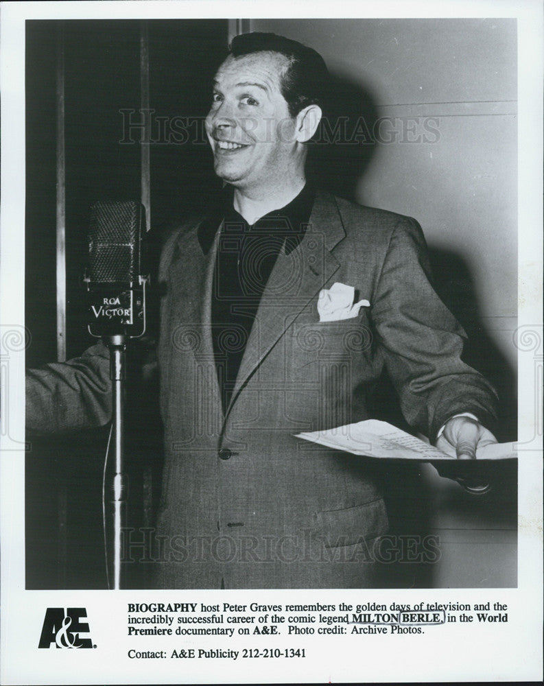 Press Photo Milton Berle Comedian A&amp;E Biography - Historic Images