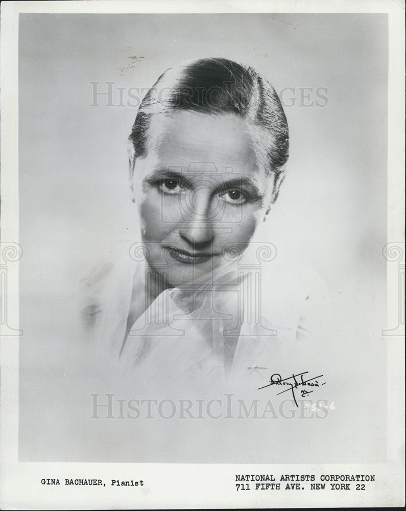 1958 Press Photo Gina Bachauer, Pianist - Historic Images