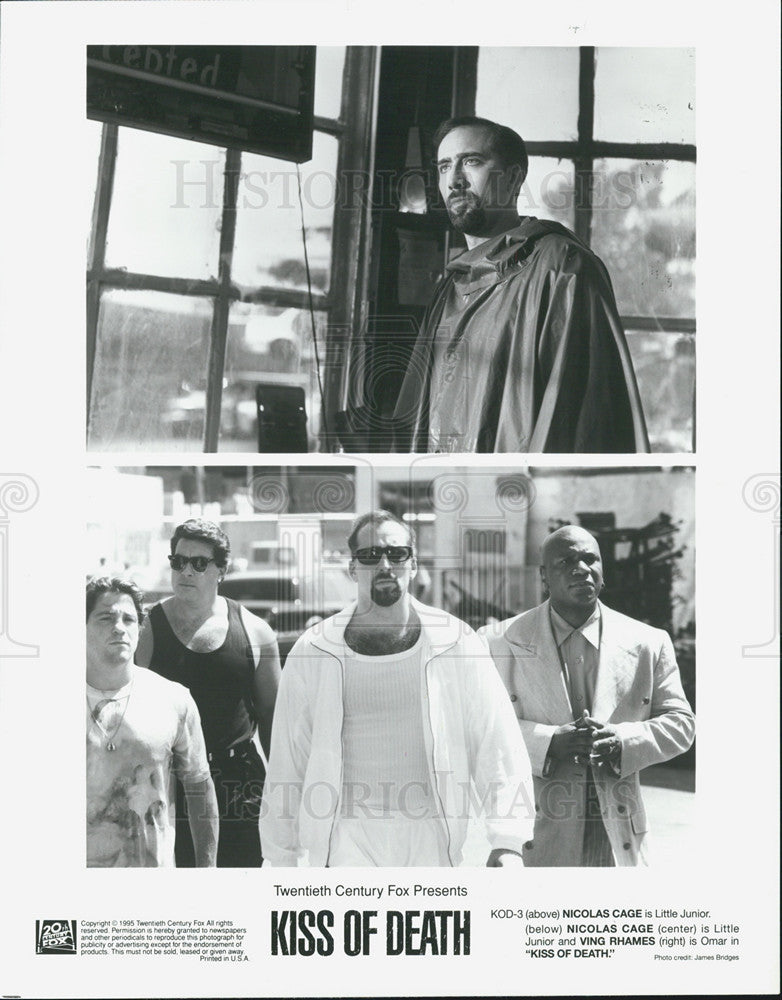 1996 Press Photo Nicholas Cage Actor Ving Rhames Kiss Of Death Film Movie - Historic Images