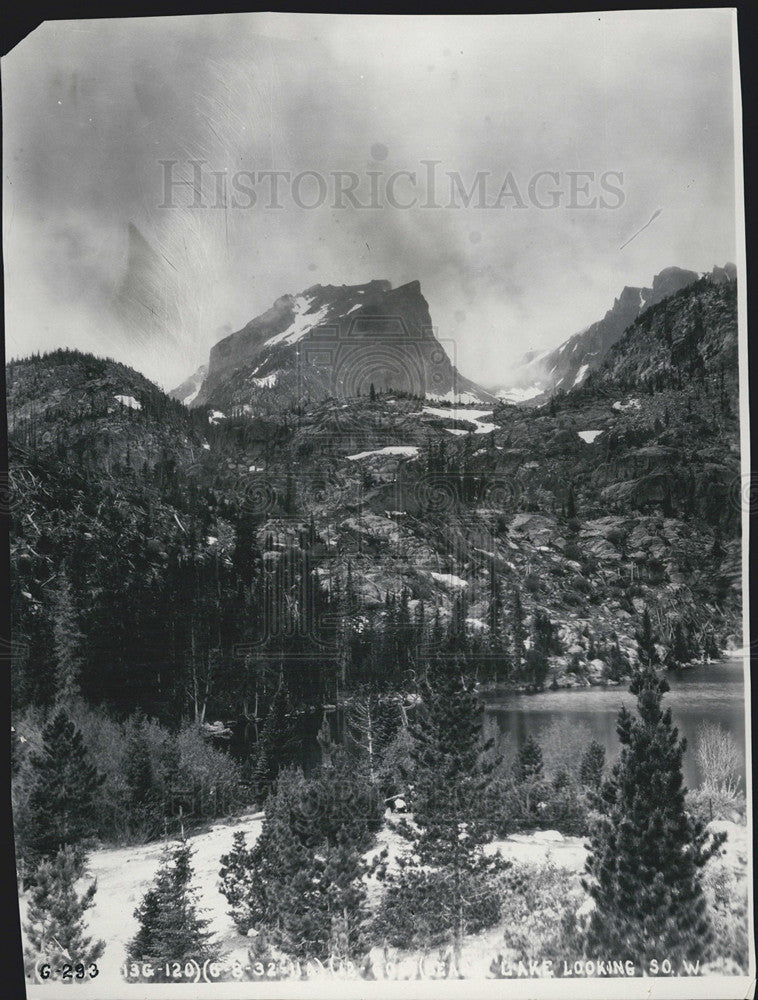 1962 Press Photo Pictured is Bear Lake in the mountains of Colorado. - Historic Images