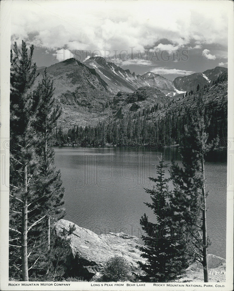 1962 Press Photo Long&#39;s Peak at Rocky Mountain National Park - Historic Images