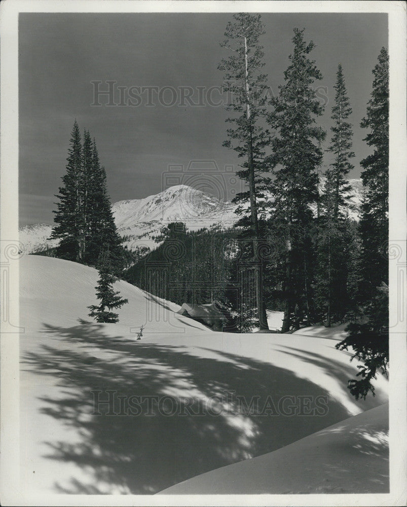 1947 Press Photo View of James Peak From Berthoud Pass Near Denver, Colorado - Historic Images