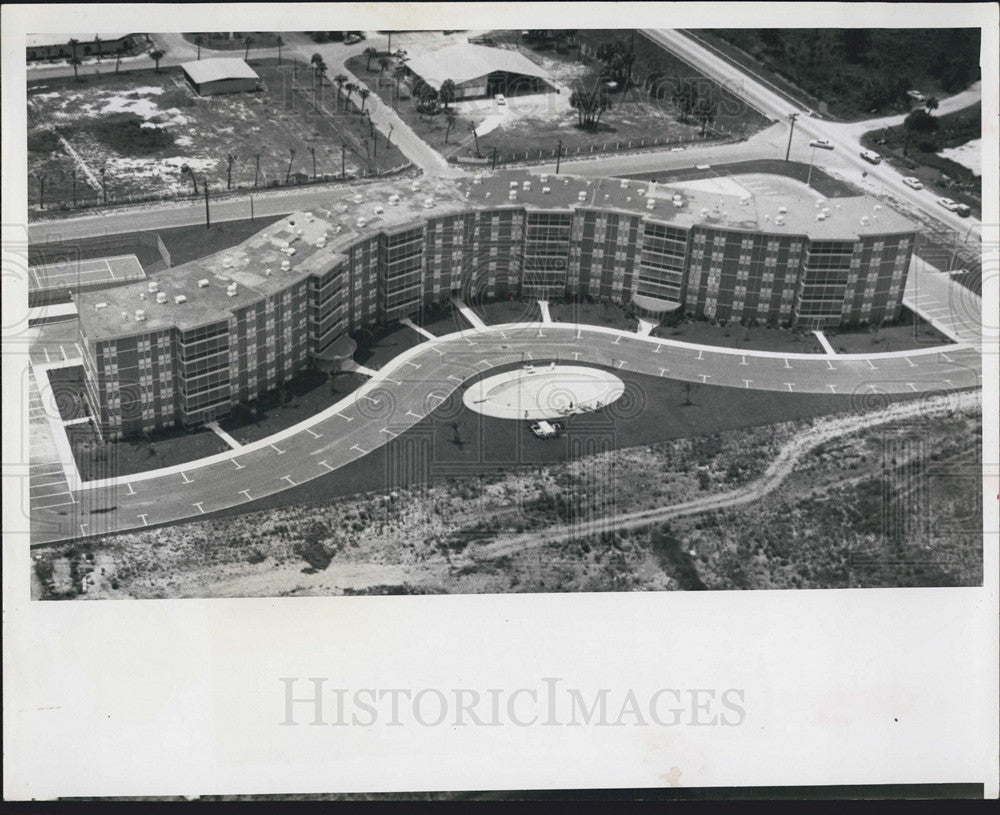 1964 Press Photo Aerial Southgate Towers Skyway Boulevard St. Petersburg Florida - Historic Images