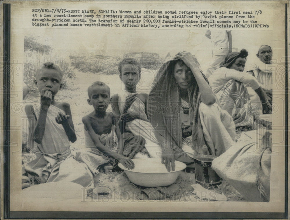 1975 Press Photo Nomad Refugees in Somalia - Historic Images