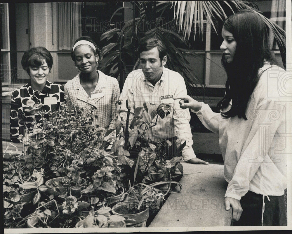 1968 Press Photo Kathy Gendey Deerfield High School Rosemary Collyard Janice - Historic Images