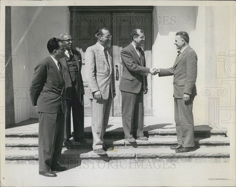 1955 Press Photo Delegates National Presbyterian School Meeting Santa Fe New - Historic Images